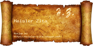 Heisler Zita névjegykártya